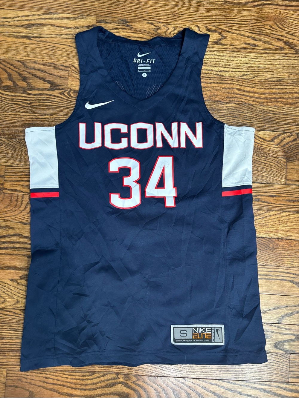 Y2K Nike Navy UConn Huskies Basketball Jersey 34 | Small